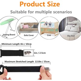 4 Piezas Sujetadores de Sábana de Cama, Tirantes para Sábanas Correas de Soporte para Sábanas Triángulo Ajustable Tirantes elásticos Sujetador Portaherramientas Correas Clip para sábanas