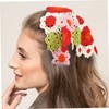 Baluue 3pcs Floral Knitted Hair Scarves for Women Soft Crochet
