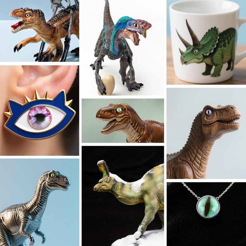 MUCUNNIA 6MM 120PCS Dragon Eyes for Crafts Glass Cabochons for