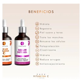 Pack Pureza Natur Serum Vitamina C  Serum Retinol 50ml Cu                                                                                             