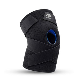 Knee Support for Men and Women (Pack of 2), Adjustable Non-Slip Knee Brace with Side Stabilizers and Open Patella Gel Pad, Compression Knee Support for Running, Sports and Daily Activities