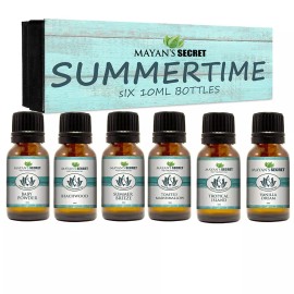 Premium Grade Fragrance Oil-Summer Time- Gift Set 6/10ml for Diffuser, Body oil