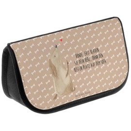 Parent-New Mr. & Mrs. Panda Cosmetic Bag Dog Love, brown, Hand drawn