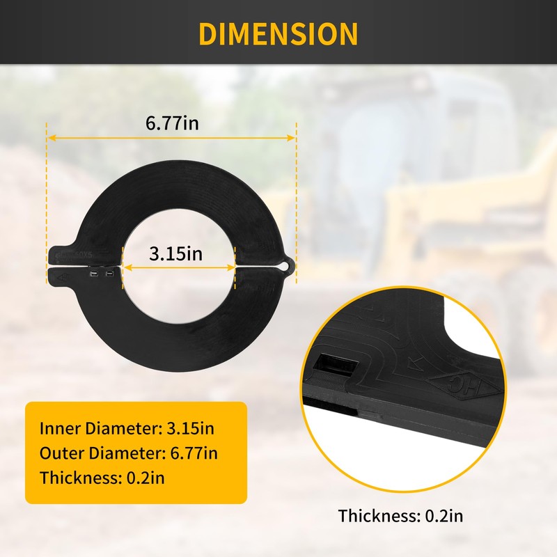 80mm Bucket Pin Shims, with 5mm Thickness x 170mm OD,