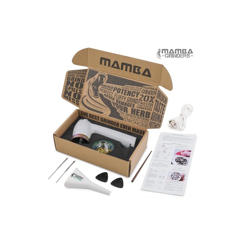 Mamba V2 1g Molinillo de especias eléctrico portátil Blanco. Molinillo