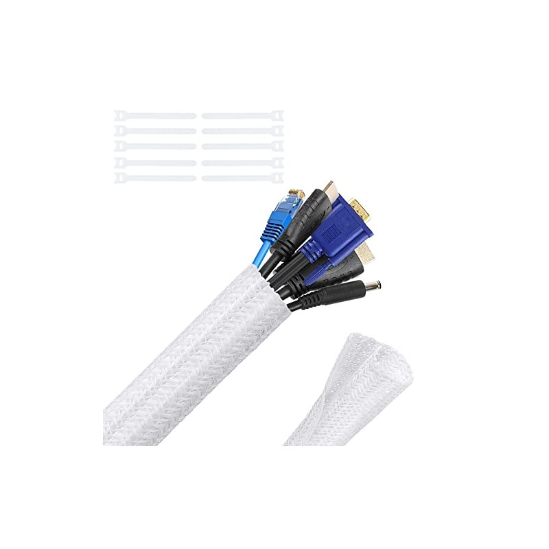 Organizador de Cables, Manguitos de Cable Cubre Cables Protector para