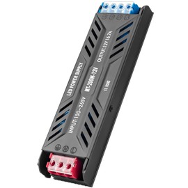 MujHoJm LED Power Supply 12V 200W, LED Driver 16.7A, 120V to 12V Transformer, IP20 Compact for Home Lighting, LED Lamps