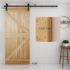 CCJH 11.5FT Single Sliding Barn Door Hardware Kit Black Basic