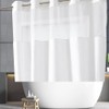Gipsighila Short Shower Curtain 60 inch, White Waffle Shower Curtain