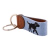 Huck Venture - Llavero de piel con costura a mano,