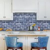 Timeet Blue Brick Wallpaper Peel and Stick Wallpaper 17.7" x