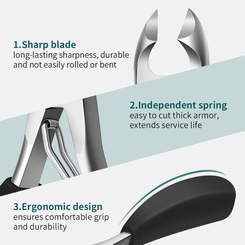 DEOU Heavy Duty Large Opening toenail Clippers, Suitable for Embedded