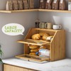 BMOSU Farmhouse Bread Box for Kitchen Countertop Bread box Double