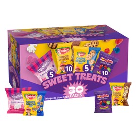Keebler Sweet Treat Variety Pack, 30-Count Box, Includes Chips Deluxe, Funables, Fudge Stripes, and Mother's Circus Animal Cookies, 29 oz
