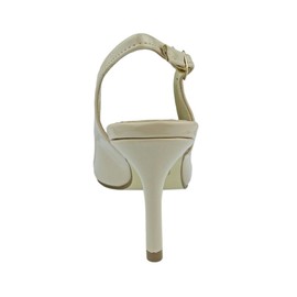 Pierre Dumas Women's Paris-8 Vegan Leather Pointed-Toe Slingback Dress Pump Stiletto Heels,Nude Patent,6.5