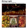 Outdoor Solar Power 120LED Chips Umbrella String Lights for Garden