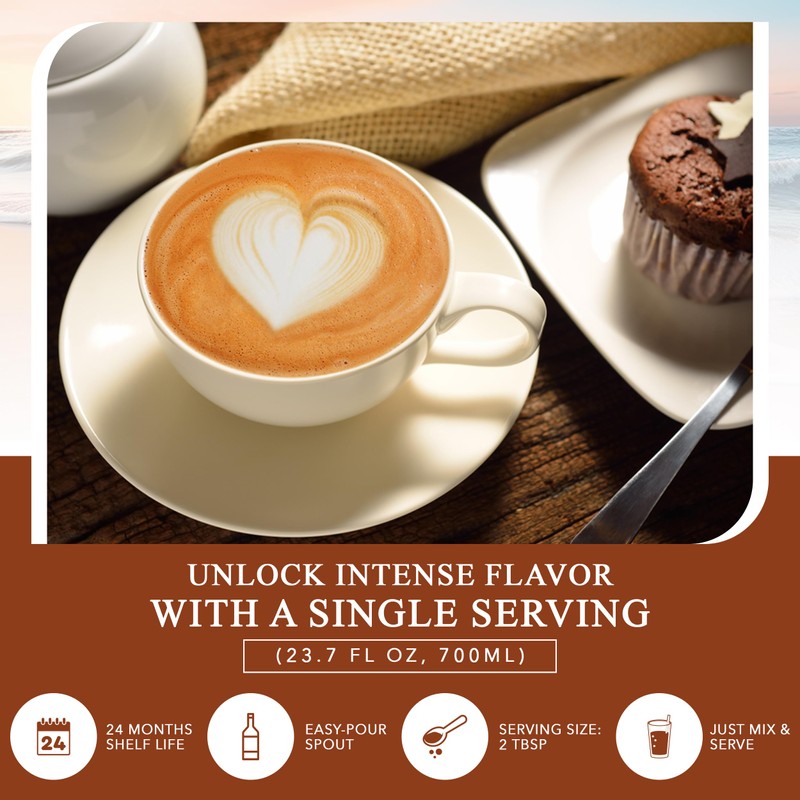 RIO Maple Flavored Coffee Syrup, 700ml – Rich and Sweet,