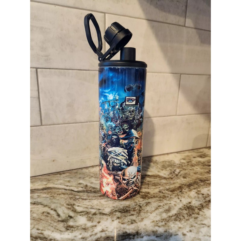 Iron Maiden Collage of Eddie 20 0z tumbler w 2