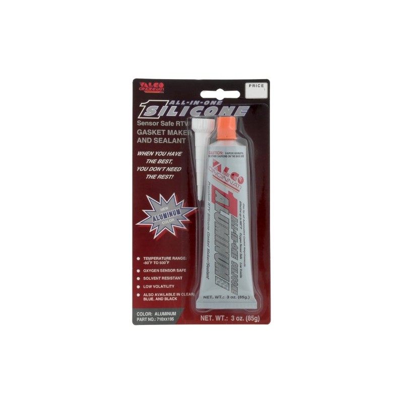 Valco Cincinnati Sealant, All-in-One Aluminum, Silicone, 3 oz Tube, Each