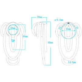 1 Set of 2 Men's Lightweight Protective FuFu Clips, Men's Lightweight Breathable Cage with 1 Three Way Assist Belt (White)