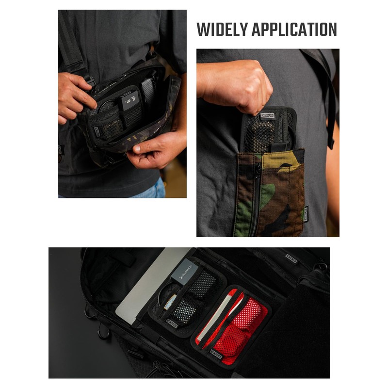 TACTICAL_GEEK TCM3 Mini EDC Organiser Board, Backpack Accessories with Open
