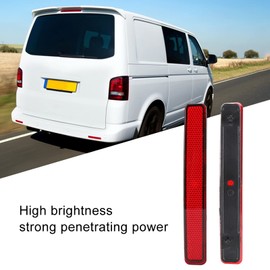 EBTOOLS t5 bumper reflector, for vw t5 bumper reflector Pair of Rear Bumper Reflector Assembly Light Fit for T5 Transporter 2003-3011 7E0945105 for vw t5 rear bumper reflector(Red)