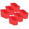 Teacher Created Resources Red Plastic Book Bin, Pack of 6