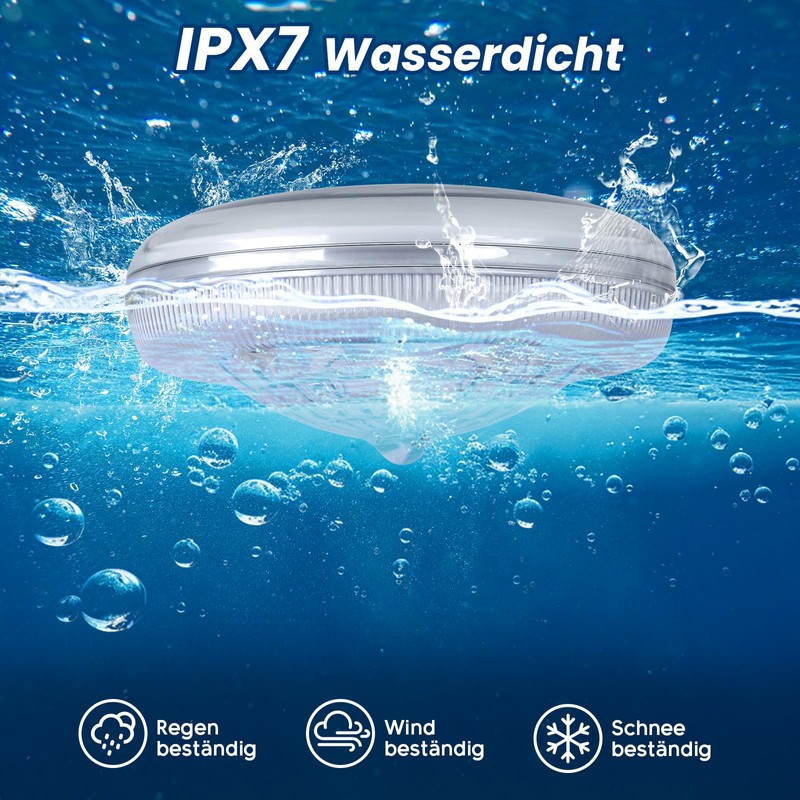 Pool Lighting Underwater Solar, Pack of 2 Floating Pool Lighting