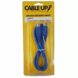 Cable Up CU/MD103/BLU 3' MIDI Male to MIDI Male MIDI Cable (Blue)