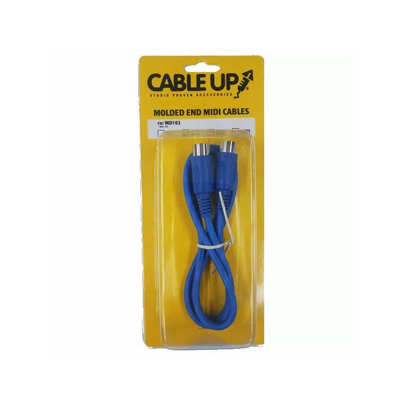 Cable Up CU/MD103/BLU 3' MIDI Male to MIDI Male MIDI