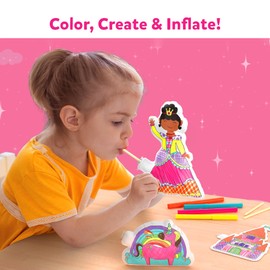 Skillmatics Inflatable Art for Kids - 3D Unicorns & Princesses, Preschool Craft Kits, Fun DIY Activity, Coloring Set, Gifts for Boys & Girls Ages 4, 5, 6, 7
