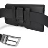 Generic Black Horizontal Leather Cover Belt Clip Case Pouch Holster