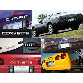 BDTrims Front and Rear Bumper Raised Letters Compatible with 1991-1996 Corvette C4 Models (Chrome)