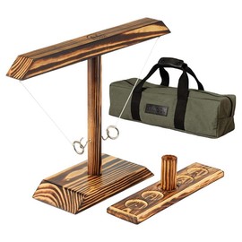 Craggy Games HOOKS! Ring Toss and Shot Ladder® - Burned - Color: Hand Burned, Specification: Normal Use Case