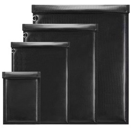 IFENROL Faraday Bags EMP Proof - 4 Pack Faraday Pouch Anti-Tracking Key Fob Protector, Faraday Cage for Phones & Laptops & Tablets & Car Keys for Fireproof & Waterproof | IFENROL