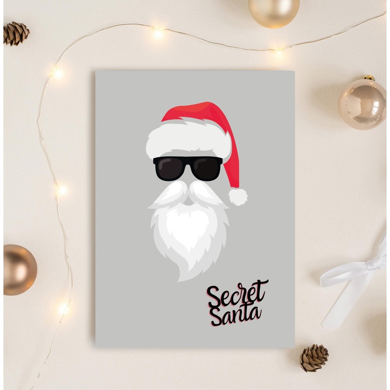 BYANIKA Secret Santa Card Merry Christmas Happy Xmas Secret Santa