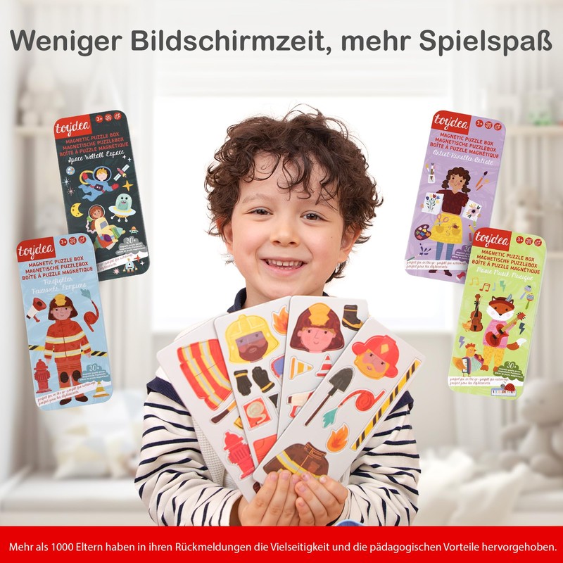 Toydea Magnetic Game Puzzle Box Fireman - Promotes Motor Skills