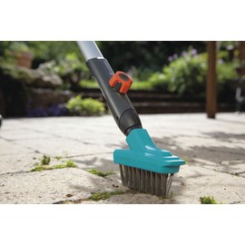 GARDENA Joint Cleaning Brush, For Outdoor Use, M, Combination System, Turquoise Blue, 5.5 inches (14 cm), Width 3605-20