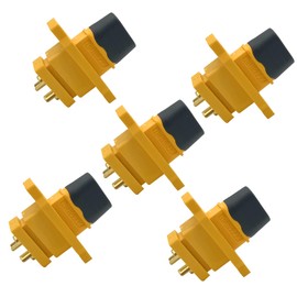 5Pairs XT60E-F Female Plug XT60h XT60 Male Bullet Connector Wire Cable Plug for RC FPV Lipo Battery RC Quadcopter (5Pairs XT60E-F)