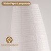 Fivemengo Paper Lamp Floor Lamp White Paper Lantern 3-Lights Bulbs
