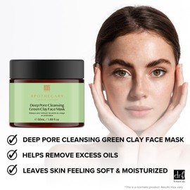 Dr Botanicals Green Clay Face Mask | Deep Pore Cleansing in Just 10 Minutes - Caly Mask Enriched with Kaolin and Shea Butter for Pure Skin Bliss - Revitalize, Purify, and Moisturise