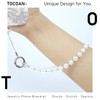 Tocoan Phone Charm Wrist Strap with Tether Tab, Detachable Anti-Theft,Charms