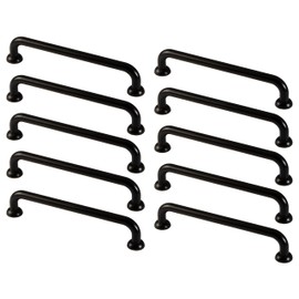 Gedotec Megan Designer Bow Handle Vintage 128 mm Furniture Handle Antique Rustic Kitchen Drawer Handle Country House Style Pack of 10 Kitchen Handle Matt Black for Furniture and Dressers Includes