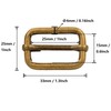 BIKICOCO Metal Slide Adjuster Buckle Tri-Glides with Movable Center Bar,