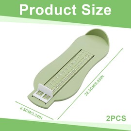 CPJJ Pack of 2 Foot Measuring Device, Shoe Sizes Measure Sizes, Children Adults Shoe Measuring Device for EUR Shoe Gauge (Blue and Green), multicoloured