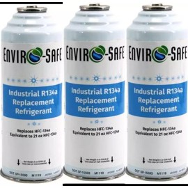 Envirosafe R134a Replacement Refrigerant- 3 Pack, Coldest Refrigerant for Cars, Envirosafe