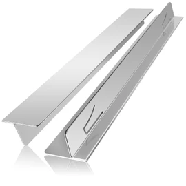 Stove Gap Covers Stainless Steel Stove Gap Filler,13.8'' to 27.5'' Adjustable Length (2PCS),Oven Stove Side Gap Guards Between Stove top and Counter for Kitchen,Range Trim Kit,Heat Resistant,Silver