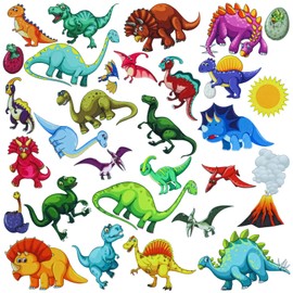 BXI 30 Pcs Dinosaurs Felt Board Story Pieces Set for Toddlers, Preschool & Kindergarten, Precut Felt Marine Life Figures for Preschool Crafts Activity Early Learning Storytelling