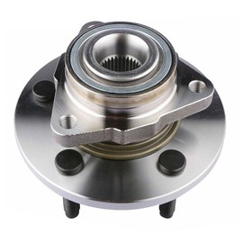 ERISTJ 2 Set of - Wheel Hub and Bearing Assembly Front Left Driver Side Polished Protected Fwbhf2222222Dr1 for Dodge for Ram 1500 3.7L/4.7L 02-08 & 5.7L 03-08 & 5.9L 02-03 & 8.3L 04-06