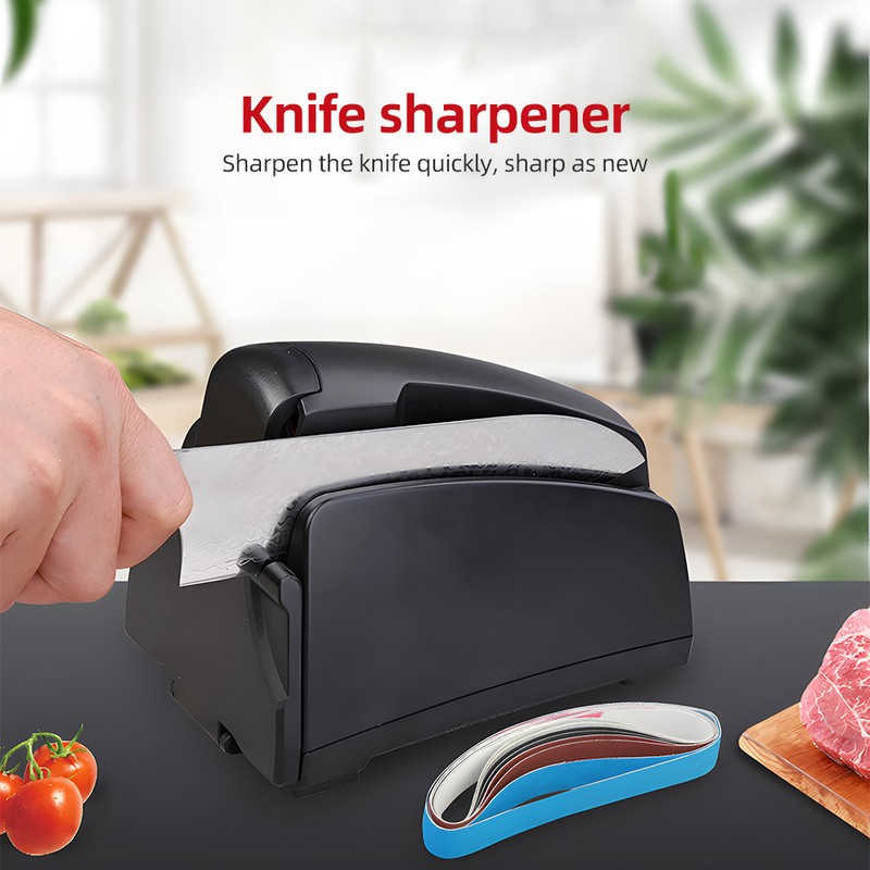 Electric Knife Sharpener for Kitchen Knives with 120/320/600/1000 Grit Sharpening
